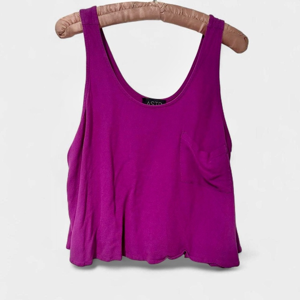 ASTR Purple Sleeveless Crop Top - Sz M